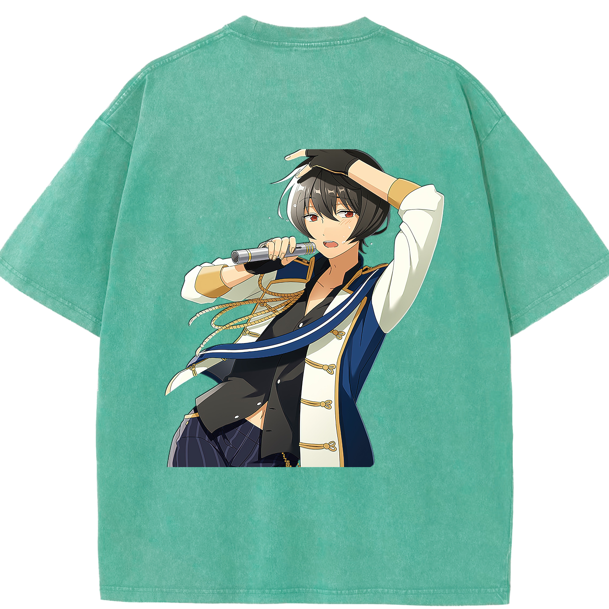 （画像用） あんさんぶるスターズ! Ensemble Stars 綿100% ヴィンテージ風 半袖Tシャツ（背面プリント）